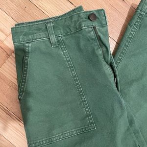 Wide leg green pants